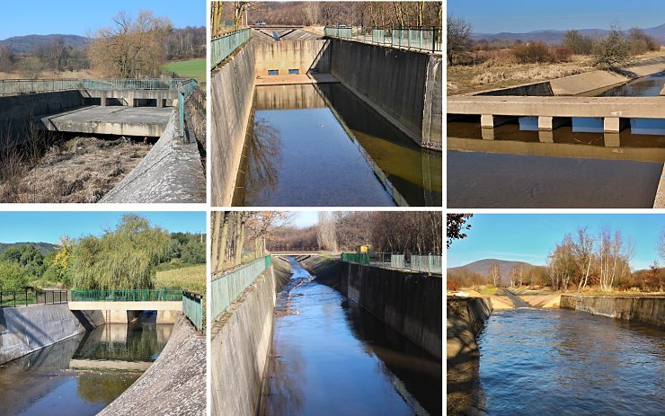Přivaděč na snímích před a po úpravách. Foto: Povodí Ohře Přivaděč na snímích před a po úpravách. Foto: Povodí Ohře