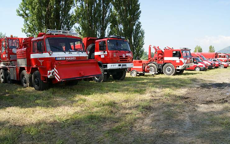 Přípravy na hasičské slavnosti na vodním cvičišti v Litoměřicích. Foto: HZS Ústeckého kraje