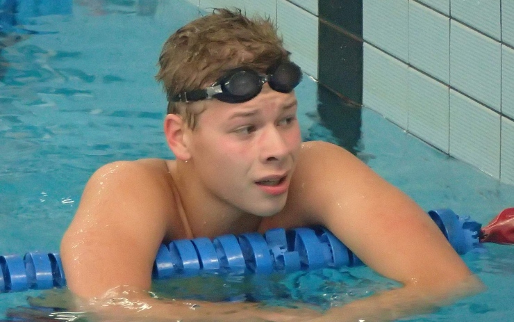 Josef Valenta veze z Litoměřic pět medailí. Foto: Slávie Chomutov plavání810