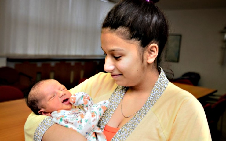 Maminka Monika s malým Dušánkem. Foto:Roman Novotný Maminka Monika s malým Dušánkem. Foto:Roman Novotný