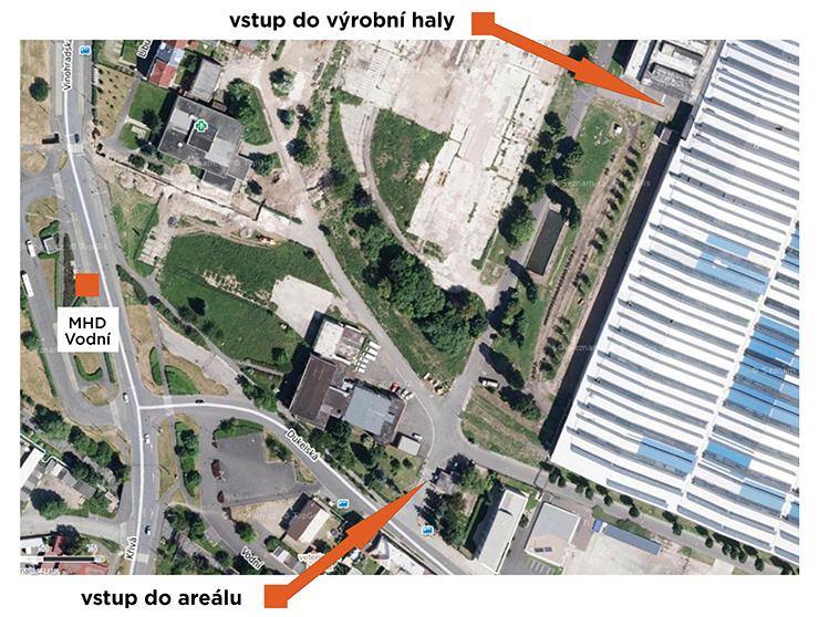 Orientační mapka. Zdroj: Piráti Chomutov Orientační mapka. Zdroj: Piráti Chomutov