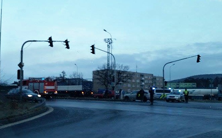 Místo havárie. Foto: čtenář Místo havárie. Foto: čtenář