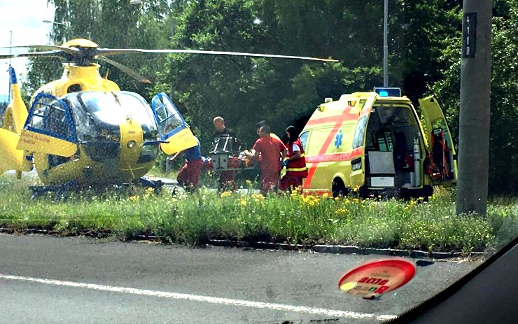 Nedělní nehoda na silnici I/13. Foto: Tomáš Tomio Winter Nedělní nehoda na silnici I/13. Foto: Tomáš Tomio Winter