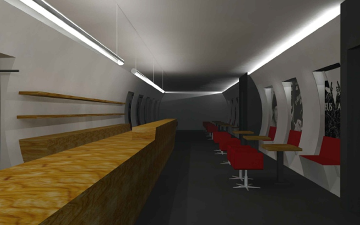 Vizualizace kinokavárny. Foto: Klášterec nad Ohří Vizualizace kinokavárny. Foto: Klášterec nad Ohří