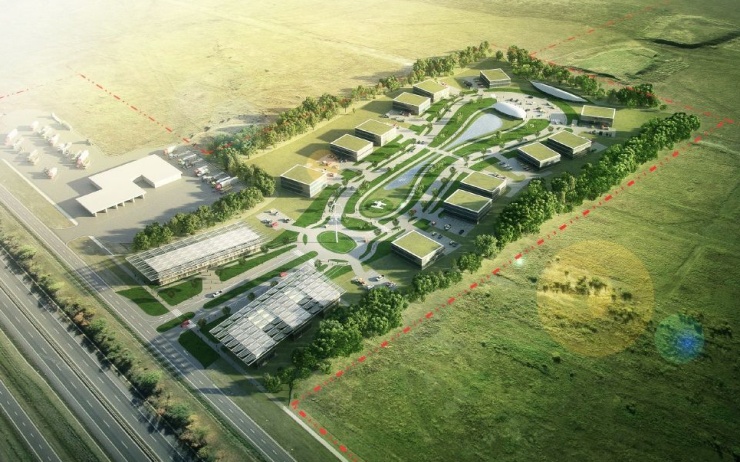 Vizualizace Triangle City ve strategické průmyslové zóně Triangle. Zdroj: www.industrialzonetriangle.com/cs Vizualizace Triangle City ve strategické průmyslové zóně Triangle. Zdroj: www.industrialzonetriangle.com/cs