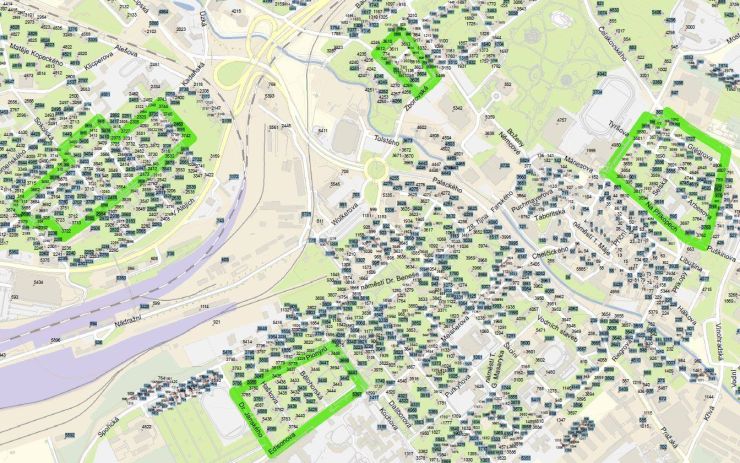 Lokality, o které se budou noví správci starat. Zdroj: město Chomutov