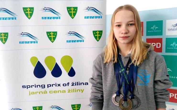 Plavkyně Hornofová přivezla z mezinárodních závodů v Žilině tři cenné kovy