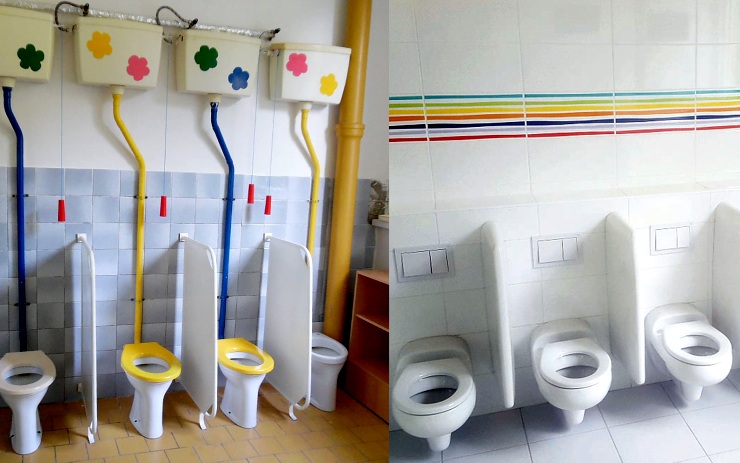 Záchody a umývárny ve školkách přes prázdniny prokoukly. Podívejte se na tu změnu