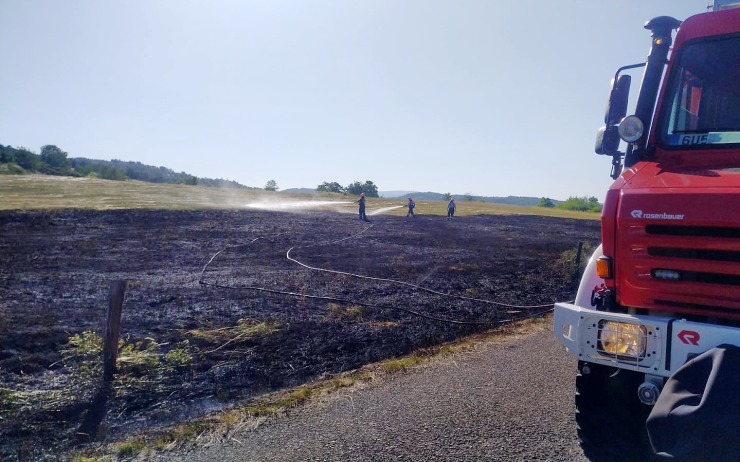 VIDEO: Plameny a hustý dým. Oheň likvidoval pole na Zvoníčkově