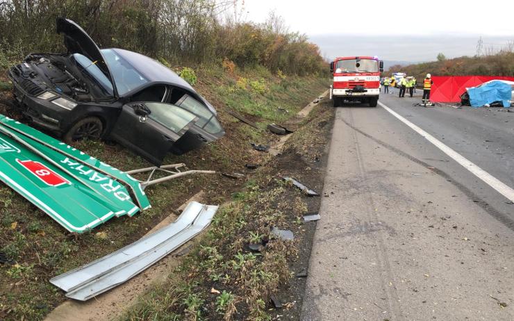 AKTUÁLNĚ OBRAZEM: Hromadná nehoda na dálnici na Prahu! Jeden mrtvý, další člověk je v péči záchranářů