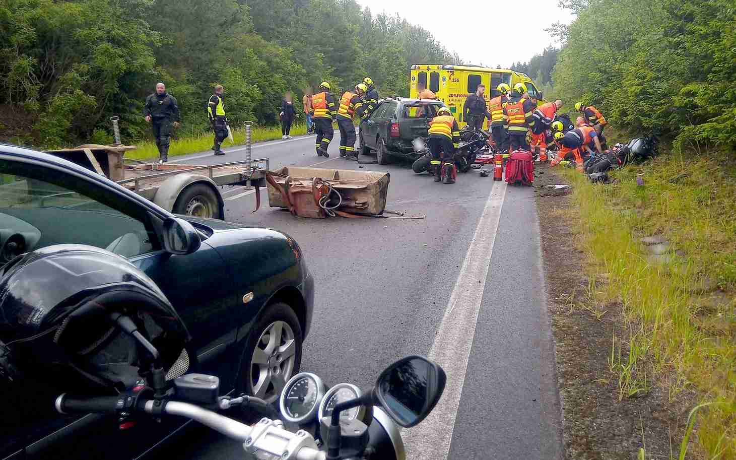 FOTO: Policie zveřejnila, jak došlo k tragické nehodě u Královského Poříčí