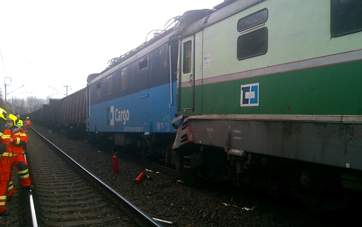 Srážka vlaků na Litoměřicku. Foto: Drážní inspekce