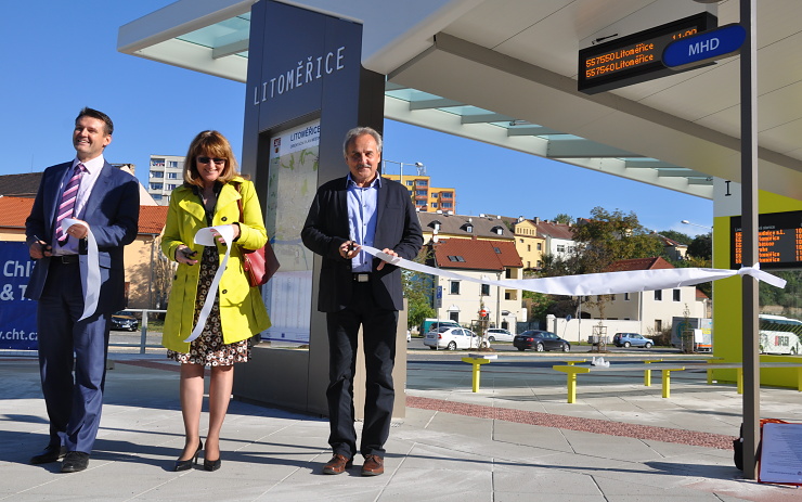 Čtvrteční otevírání nového autobusového nádraží v Litoměřicích. Foto: Město Litoměřice