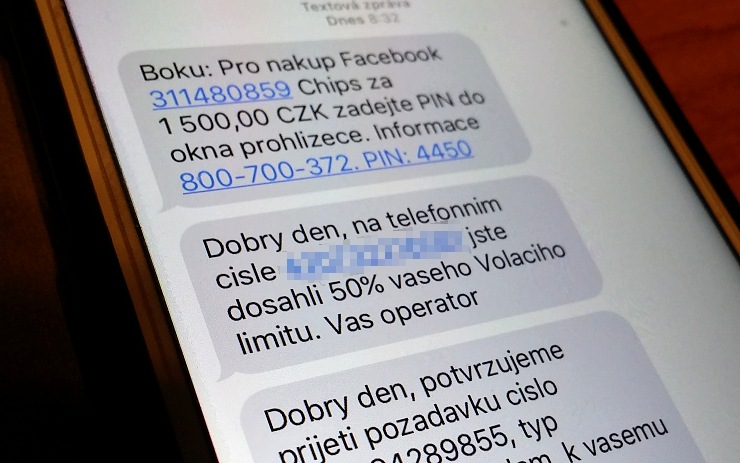 Takto vypadá komunikace prostřednictvím SMS, pokud zašleté své číslo podvodníkovi. Foto: e-deniky.cz