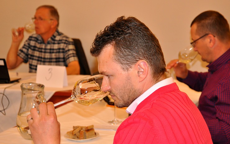 Hodnotitelé při degustaci zaslaných vzorků v restauraci Koliba. Foto: MÚ Litoměřice