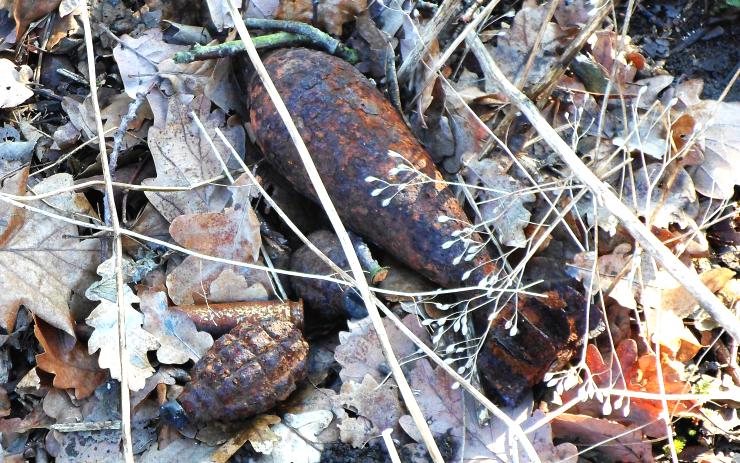 Muž našel při procházce v lesích ruční granát z druhé světové války