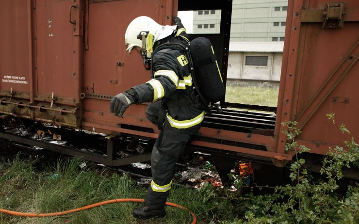 Zásah na západním nádraží. Foto: Michal Hrdlička / HZS Ústeckého kraje