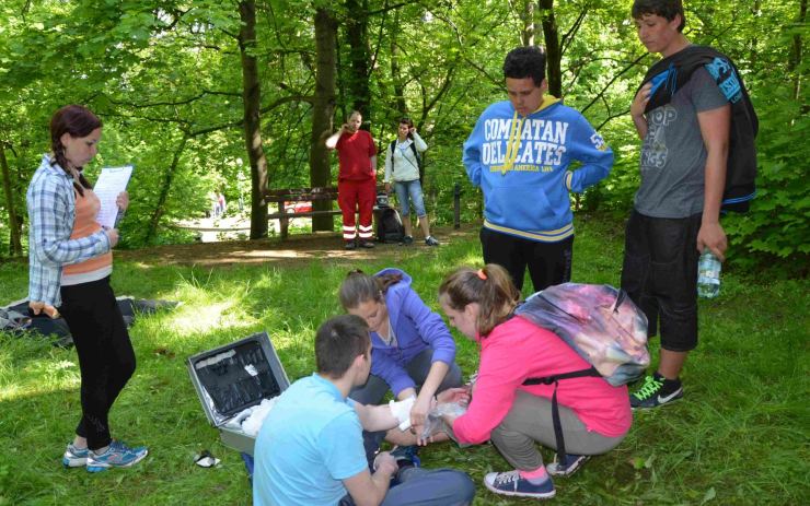 Soutěž Mladý záchranář v Žatci. Foto: HZS Ústeckého kraje