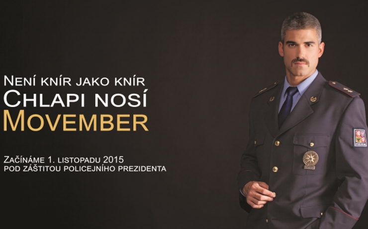 Část plakátu, který propaguje policejní Movember. Reprofoto: Policie ČR