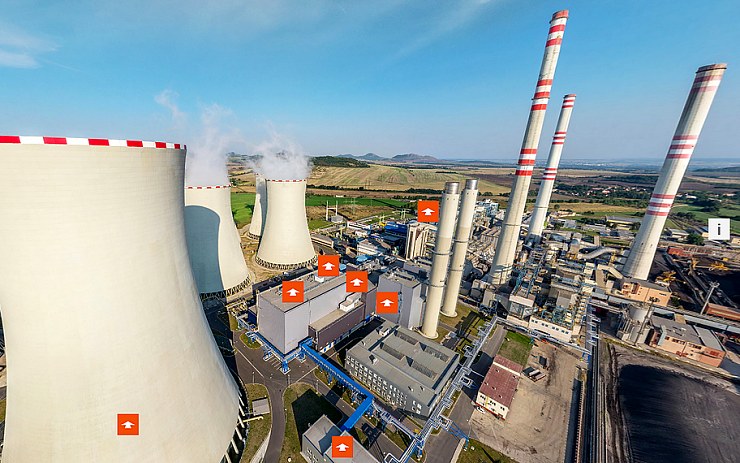 Pohled na paroplynovou elektrárnu v Počeradech. Foto: ČEZ