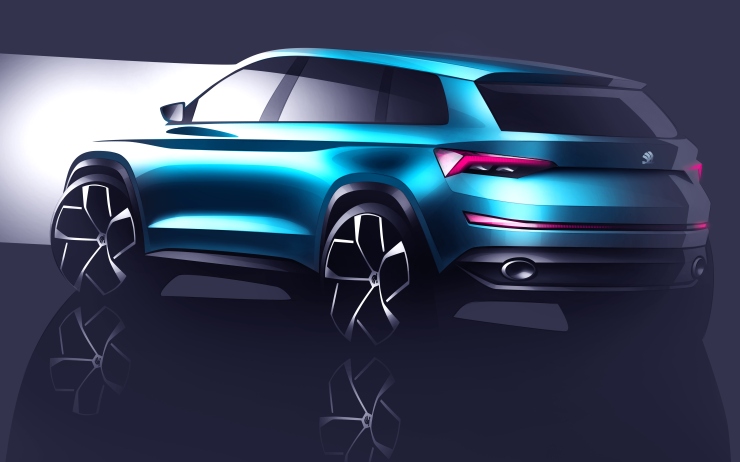 Designová studie SUV ŠKODA VisionS bude mít premiéru v Ženevě. Zdroj: ŠKODA AUTO 