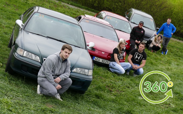 Majitelé aut značky Honda na srazu v Březně u Chomutova. Foto: Oldřich Hájek