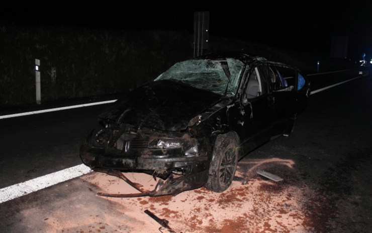 Nehoda na karlovarské silnici z 15. června. Foto: Policie ČR
