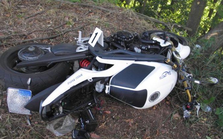 Nehoda motocyklu. Ilustrační foto: archiv Policie ČR