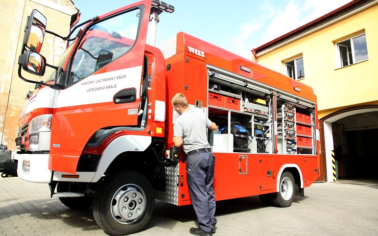 Nový automobil žateckých hasičů. Foto: Michal Hrdlička