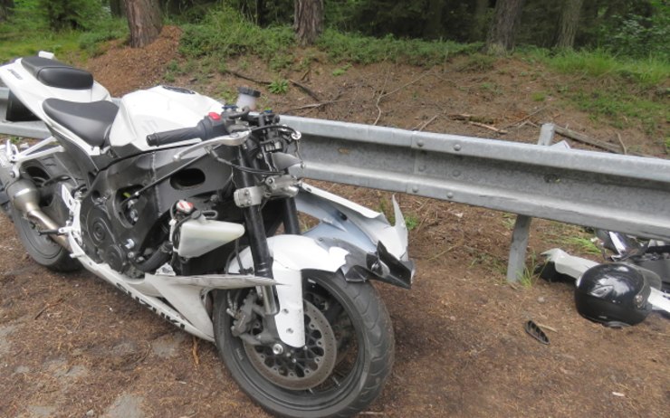Ilustrační foto havárie motocyklu. Zdroj: Policie ČR