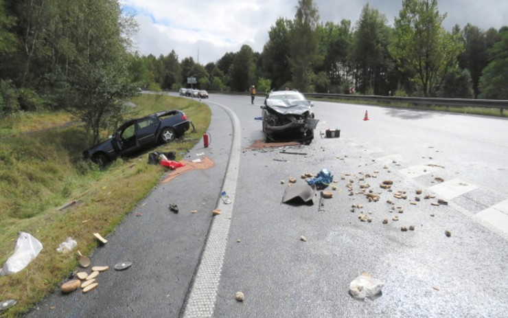 Došlo ke střetu dvou vozidel. Foto: Policie ČR