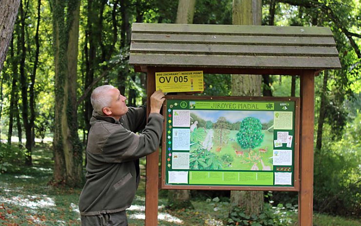 Jeden ze záchranných bodů. Foto: Lesy ČR