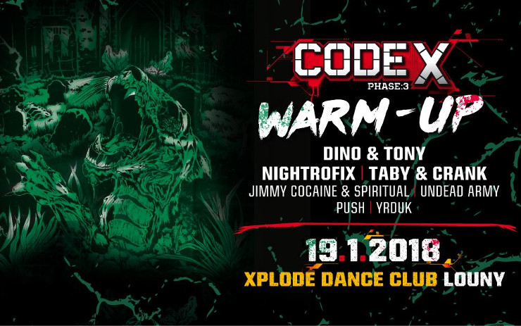 Nenechte si ujít warm up na Code X Festival - už tento pátek v lounském klubu Xplode!