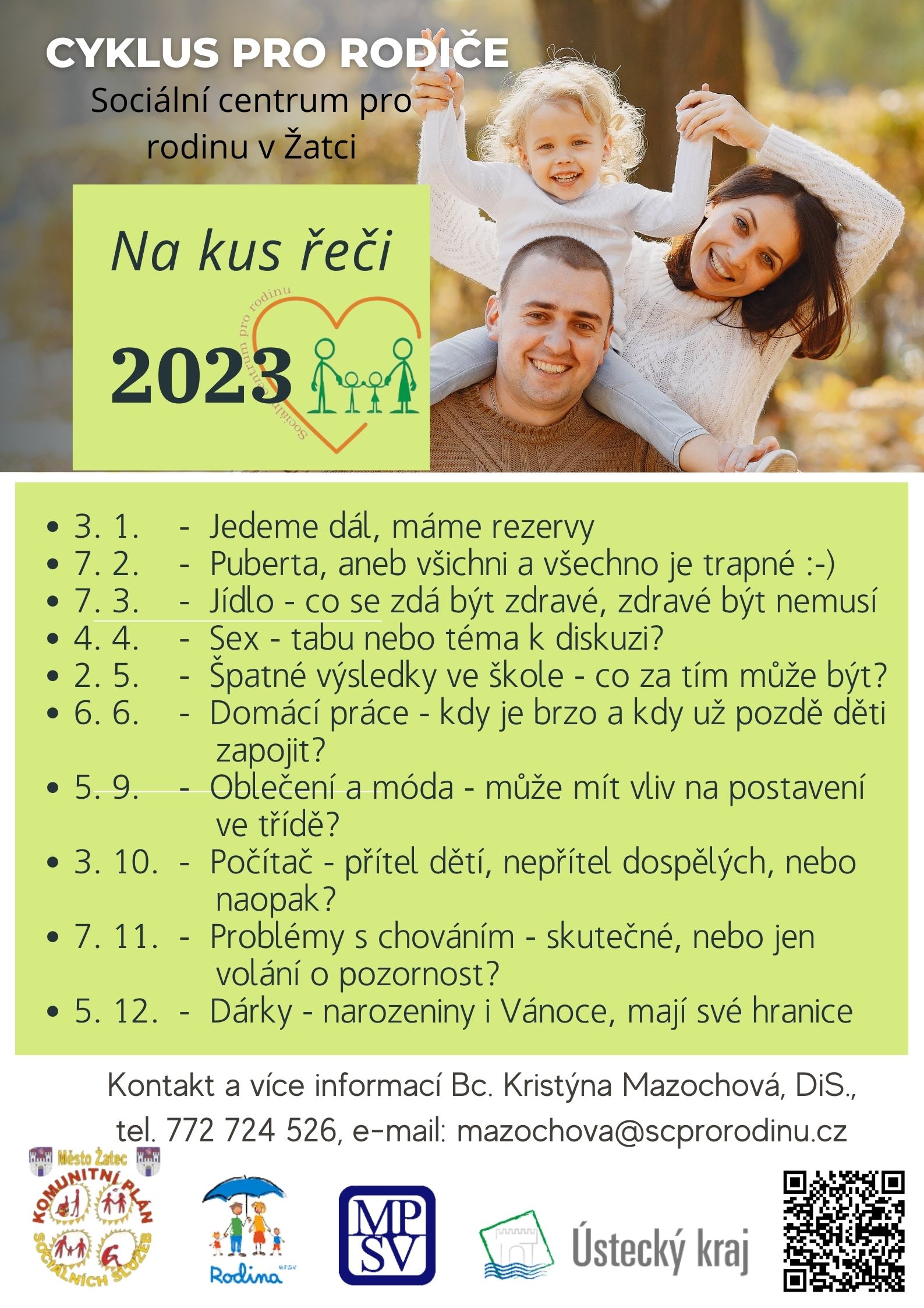 Na kus řeči 2023 cyklus pro rodiče v Žatci 1