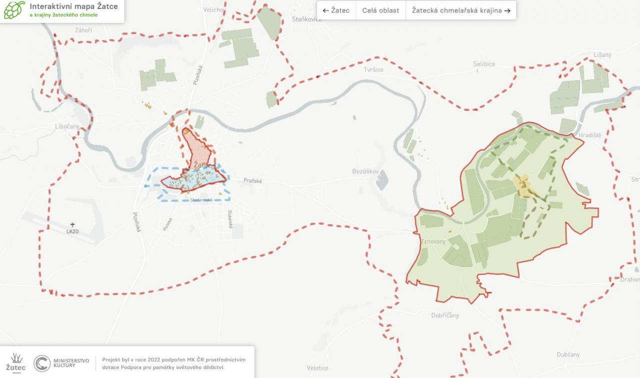 mapa žatec