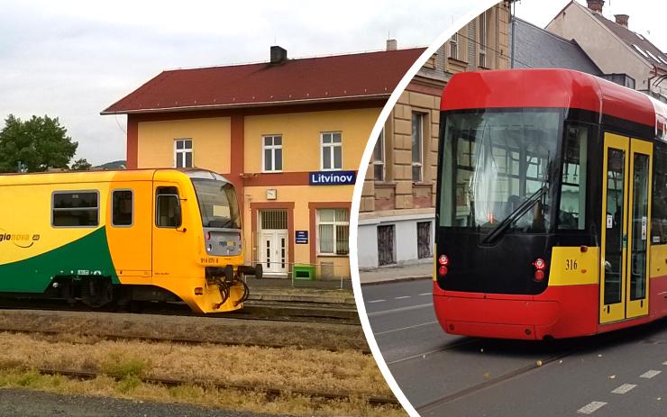 Tisíce proti desítkám. Víte, kolik lidí cestuje mezi Mostem a Litvínovem tramvajemi a vlaky? 