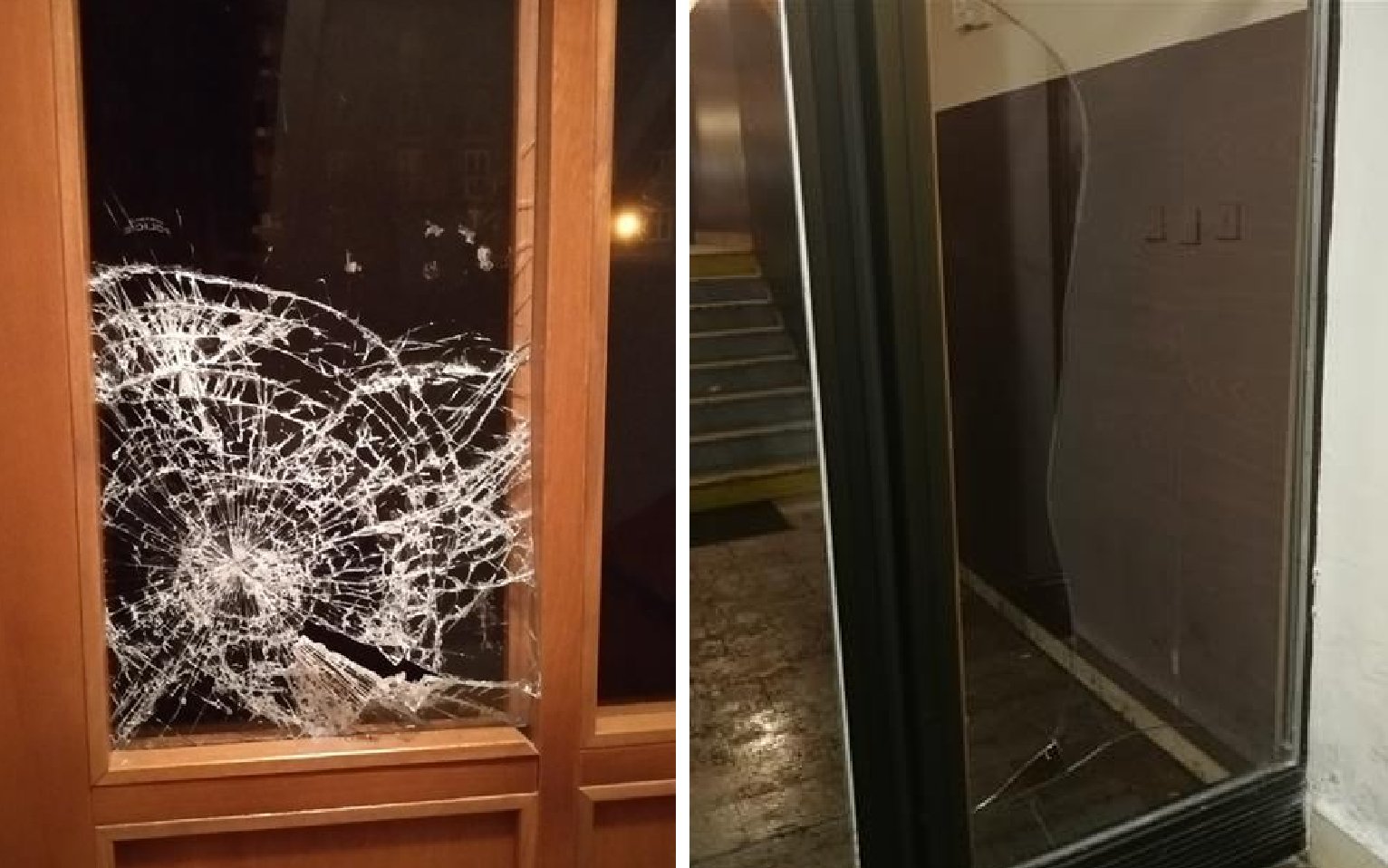 Útoky na dveře: Muž házel na sklo dlažební kostky, další rozbil vchod do klubu
