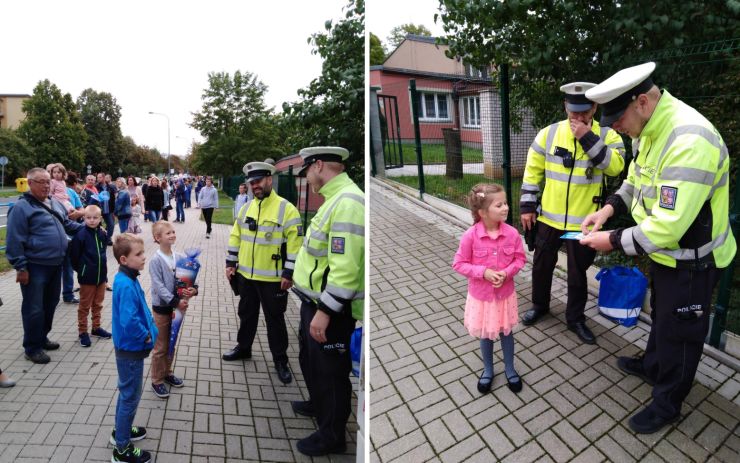 Na přechodu není absolutní přednost! Policisté u škol na Mostecku vysvětlují dětem základy bezpečného přecházení