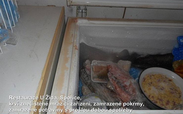OBRAZEM: Krvavý mrazák, černá plíseň! Hygienici našli otřesné podmínky v restauraci na Chomutovsku