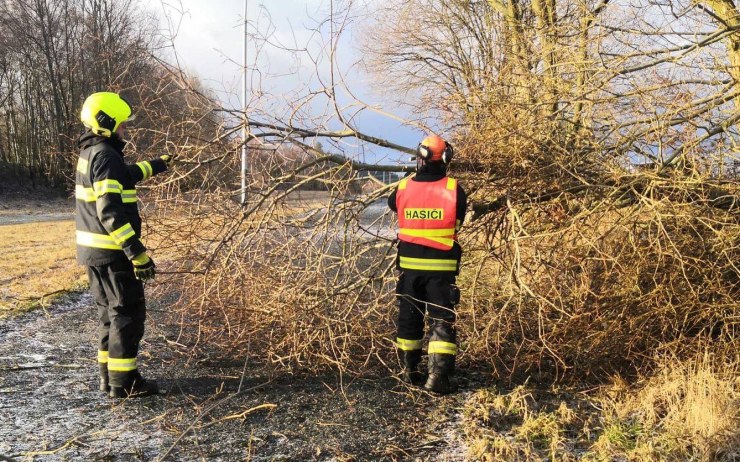 Následky vichřice v Litvínově: Padaly stromy, jsou poškozené střechy i zastávka