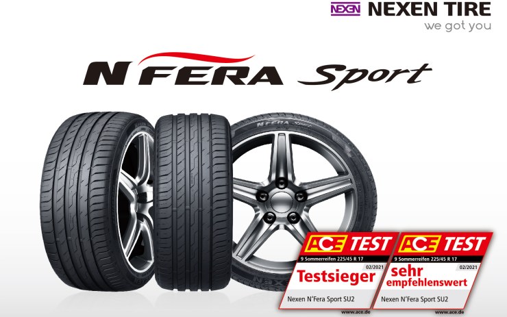 Nexen Tire zvítězil v testu letních pneumatik ACE Lenkrad 2021
