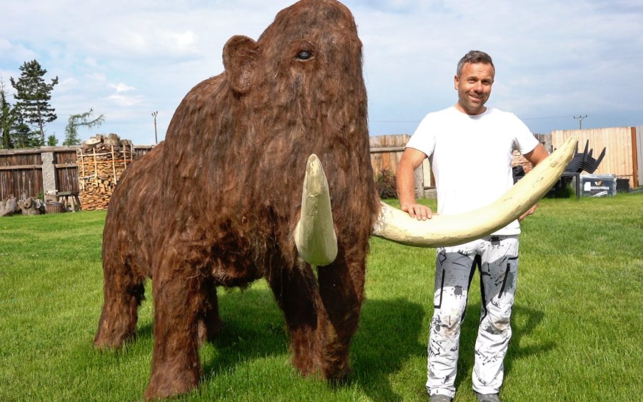 VIDEO: Pod šikovnými rukami vznikl na zahradě mamut! Baví teď kolemjdoucí a můžete si ho koupit