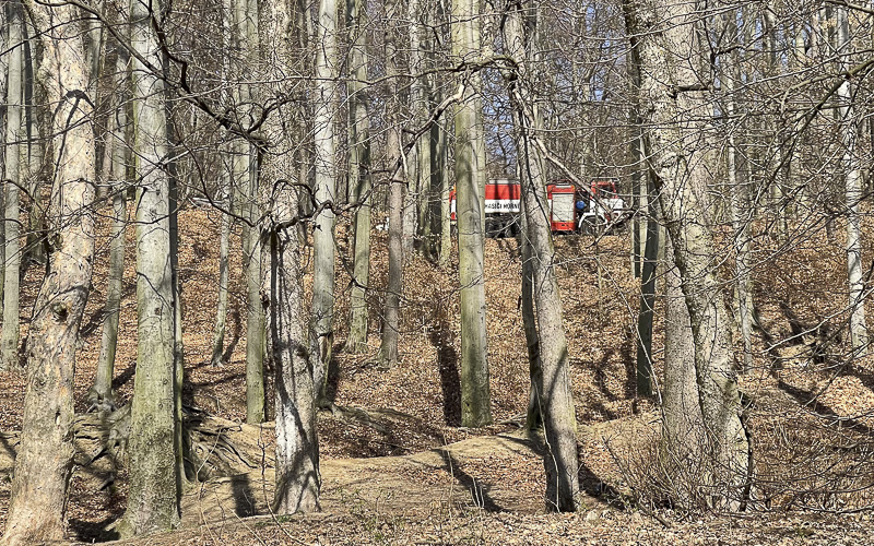 PRÁVĚ TEĎ: Hoří les nad Janovem, sídlištěm se nesl štiplavý dým