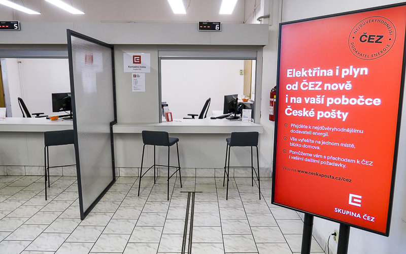ČEZ a Česká Pošta otevřely pro zákazníky další energetické přepážky