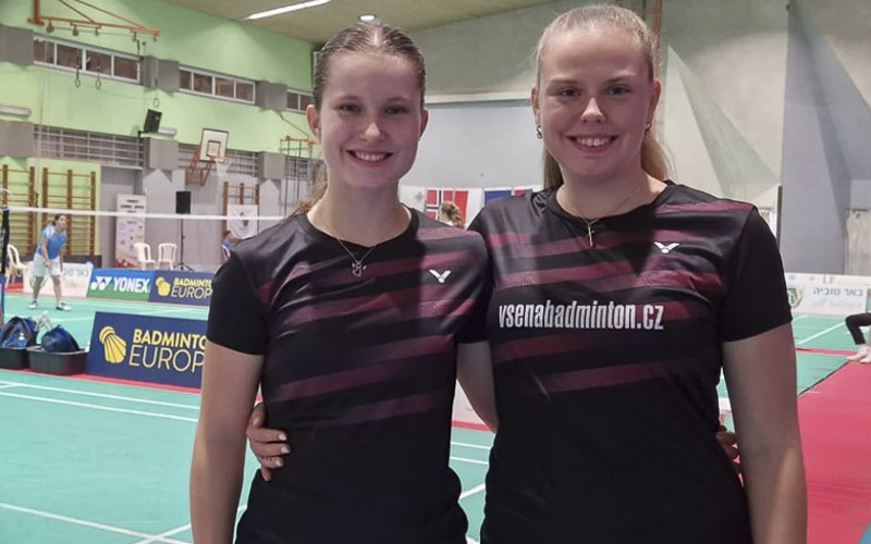 Mostecké badmintonistky Dobiášová a Brožkovcová bronzové při Israel Open 2022