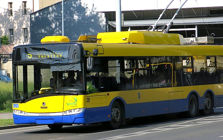 Trolejbus v Teplicích. Foto: Oldřich Hájek