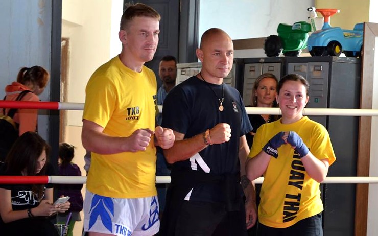 Daniel Landa na tréninku thajského boxu v Teplicích. Foto: Martin Ulip