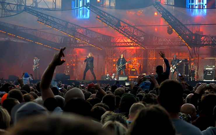 Koncert Kabátů na fotbalovém stadionu v Teplicích. Foto: Oldřich Hájek