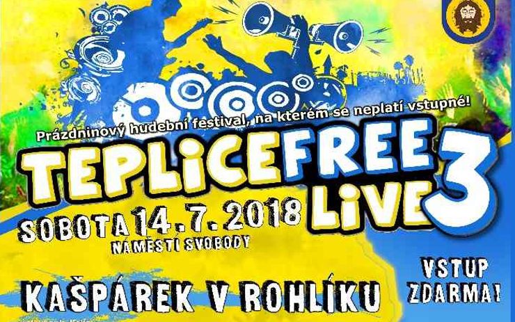 Festival Teplice Free Live se blíží. Na náměstí Svobody zahraje v sobotu řada kapel