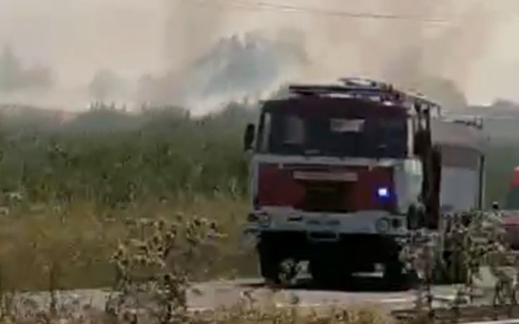 VIDEO OD VÁS: Mezi Bílinou a Teplicemi zuří požár, kvůli kouři je hůře vidět na silnici